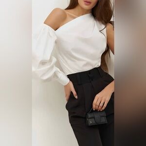 NWT Asymmetrical Off Shoulder Blouse - small